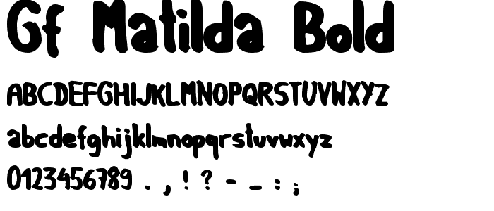 GF Matilda bold font